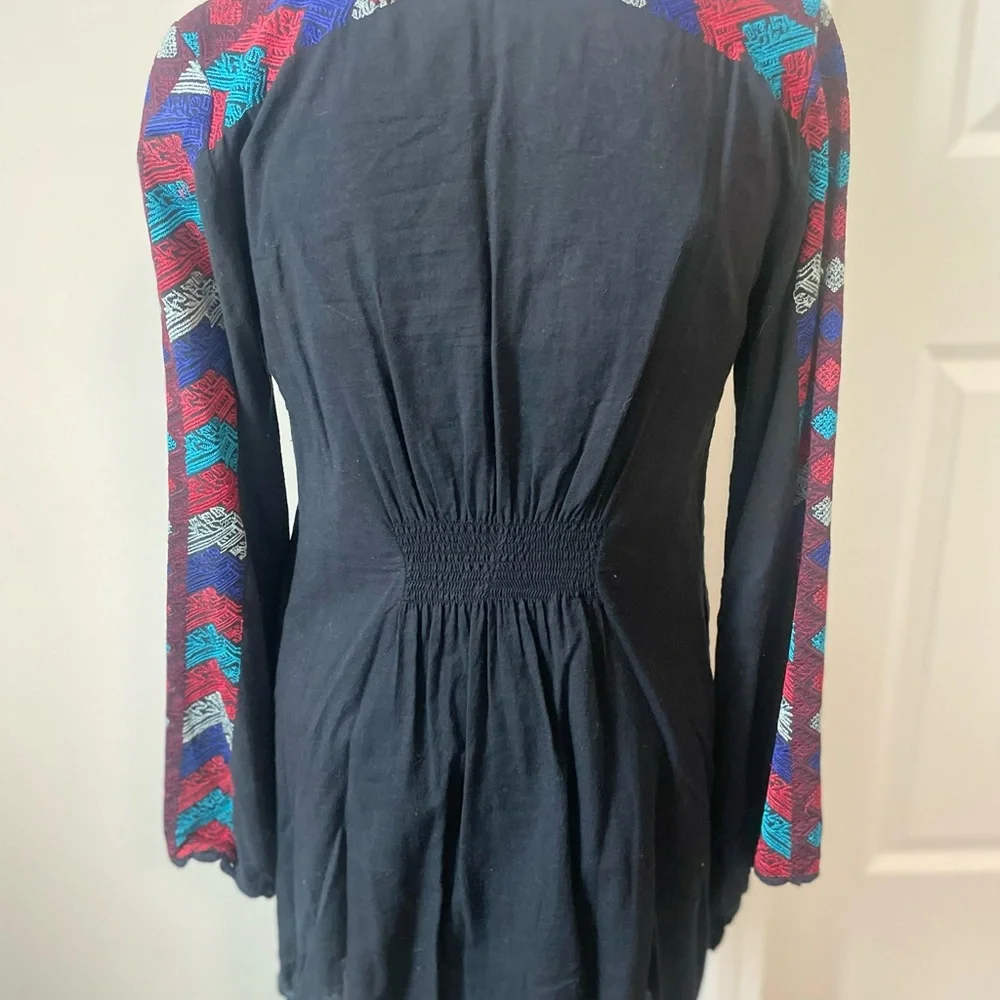 Free People Tunic Dress with Embroidered Accents